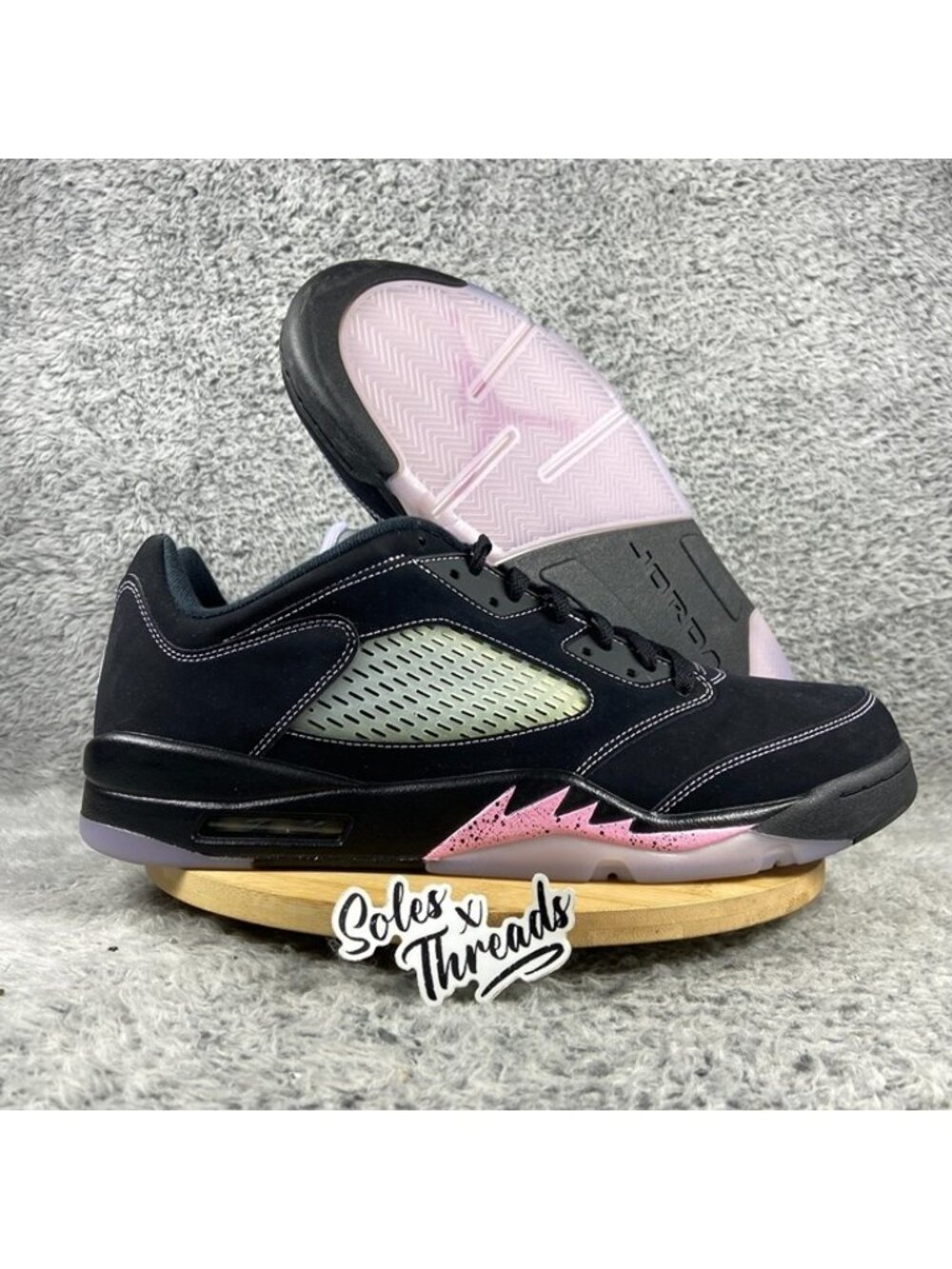 Air Jordan 5 Retro Low 'Dongdan' Size 16 Men Black Lilac Ice Pink DX4355-015